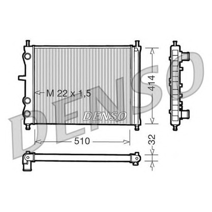 Photo Radiator, engine cooling DENSO DRM09024