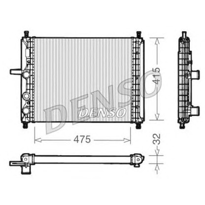 Foto Radiador, refrigeración del motor DENSO DRM09027