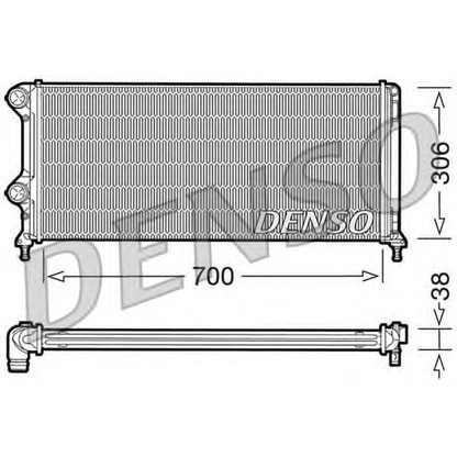 Фото Радиатор, охлаждение двигателя DENSO DRM09060