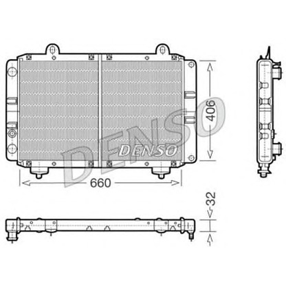 Foto Radiatore, Raffreddamento motore DENSO DRM09070