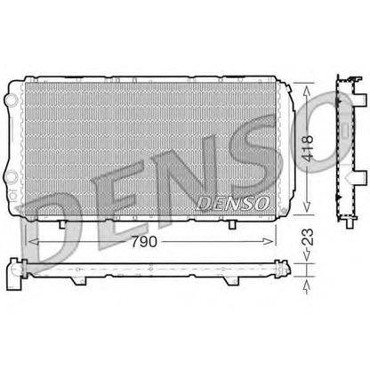 Foto Radiatore, Raffreddamento motore DENSO DRM09074