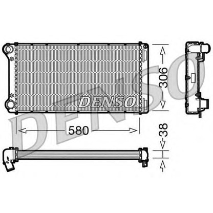 Foto Radiador, refrigeración del motor DENSO DRM09098