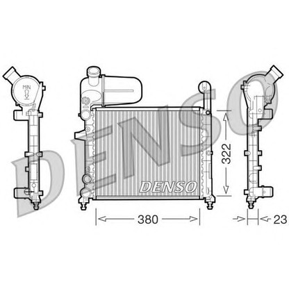 Foto Radiador, refrigeración del motor DENSO DRM09134