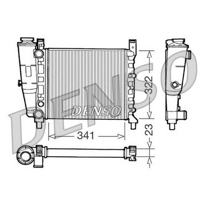 Фото Радиатор, охлаждение двигателя DENSO DRM09141