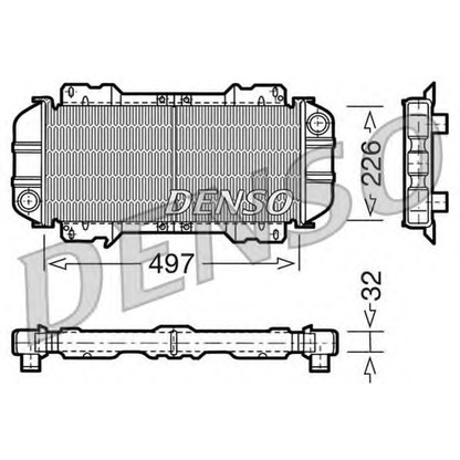 Фото Радиатор, охлаждение двигателя DENSO DRM10015