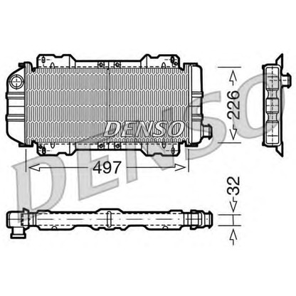 Foto Radiador, refrigeración del motor DENSO DRM10017