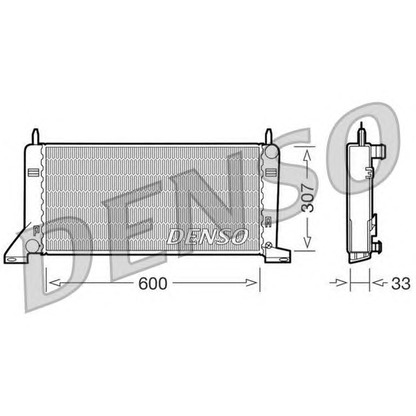 Foto Radiador, refrigeración del motor DENSO DRM10021