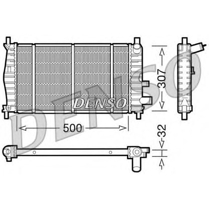 Photo Radiator, engine cooling DENSO DRM10042