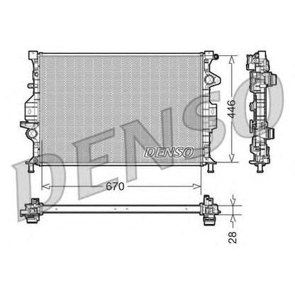 Foto Radiador, refrigeración del motor DENSO DRM10088