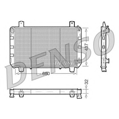 Photo Radiateur, refroidissement du moteur DENSO DRM10095