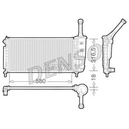 Фото Радиатор, охлаждение двигателя DENSO DRM13013