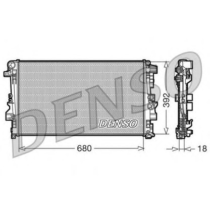 Foto Radiador, refrigeración del motor DENSO DRM17012