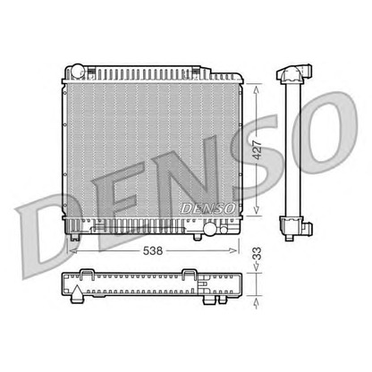 Foto Radiador, refrigeración del motor DENSO DRM17050