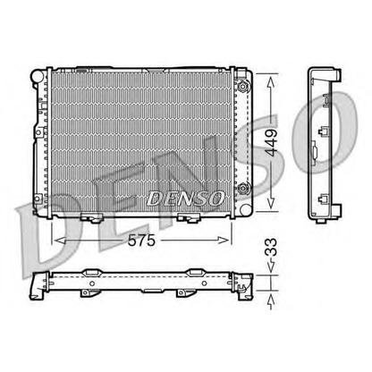 Фото Радиатор, охлаждение двигателя DENSO DRM17061