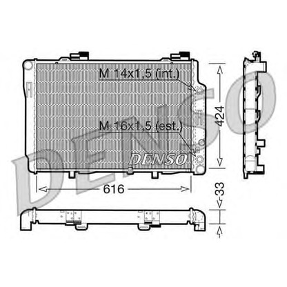 Foto Radiatore, Raffreddamento motore DENSO DRM17071