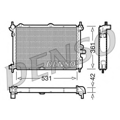 Photo Radiator, engine cooling DENSO DRM20014