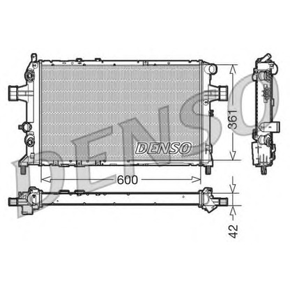 Foto Radiatore, Raffreddamento motore DENSO DRM20016