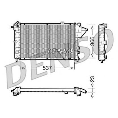 Photo Radiateur, refroidissement du moteur DENSO DRM20024