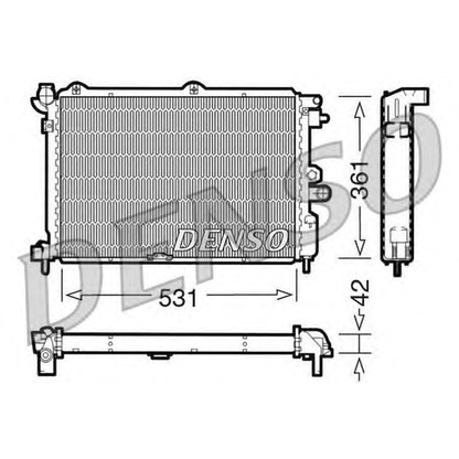 Foto Radiador, refrigeración del motor DENSO DRM20025