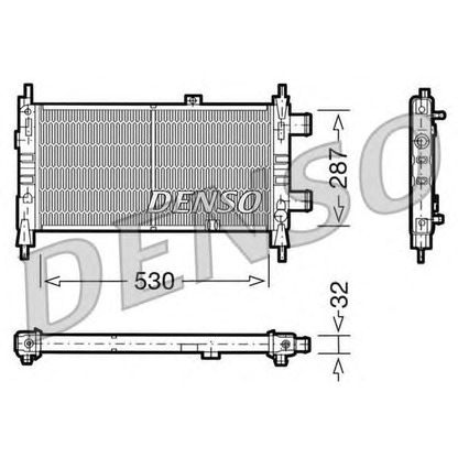 Фото Радиатор, охлаждение двигателя DENSO DRM20065