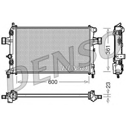 Photo Radiator, engine cooling DENSO DRM20086