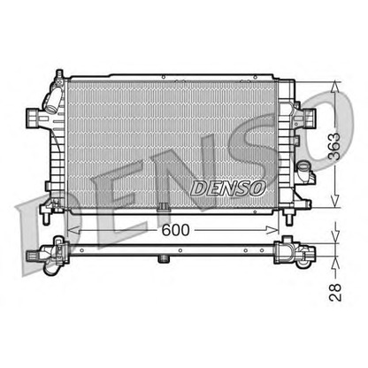 Foto Radiatore, Raffreddamento motore DENSO DRM20100