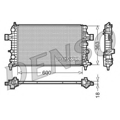 Photo Radiator, engine cooling DENSO DRM20103