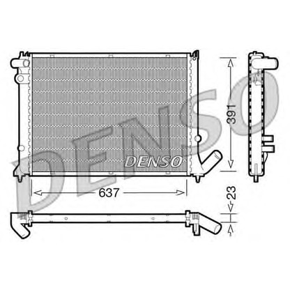 Foto Radiador, refrigeración del motor DENSO DRM21050