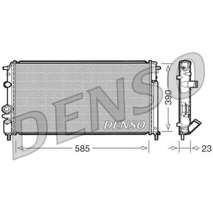 Photo Radiator, engine cooling DENSO DRM23053