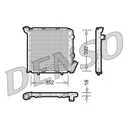 Photo Radiator, engine cooling DENSO DRM23071