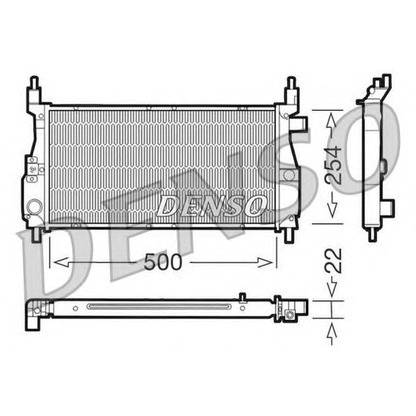 Photo Radiateur, refroidissement du moteur DENSO DRM24003