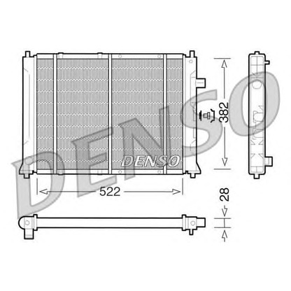 Photo Radiateur, refroidissement du moteur DENSO DRM24014