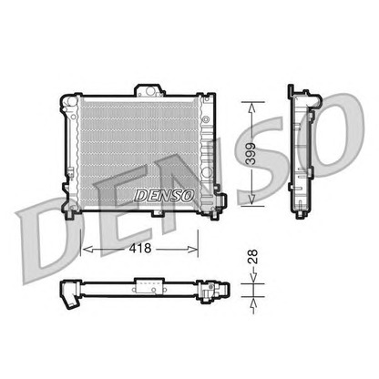 Photo Radiator, engine cooling DENSO DRM25004