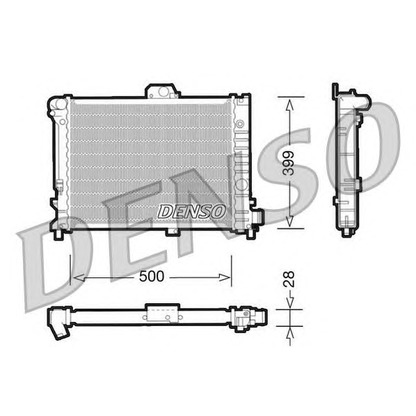 Photo Radiator, engine cooling DENSO DRM25005