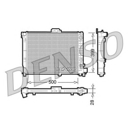 Фото Радиатор, охлаждение двигателя DENSO DRM25008