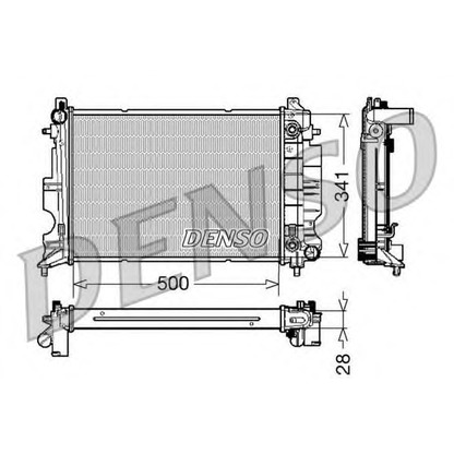 Foto Radiatore, Raffreddamento motore DENSO DRM25013