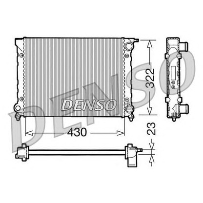 Фото Радиатор, охлаждение двигателя DENSO DRM32004