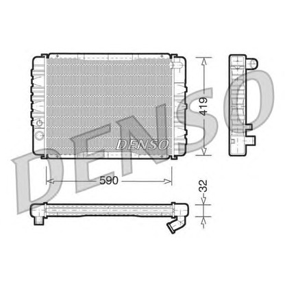 Foto Radiador, refrigeración del motor DENSO DRM33001