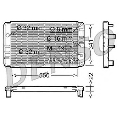 Photo Radiateur, refroidissement du moteur DENSO DRM33013