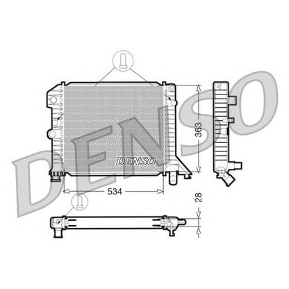 Фото Радиатор, охлаждение двигателя DENSO DRM33021