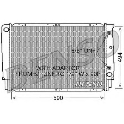 Photo Radiateur, refroidissement du moteur DENSO DRM33054