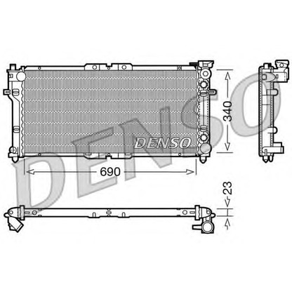 Foto Radiador, refrigeración del motor DENSO DRM44004