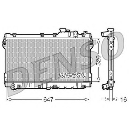 Фото Радиатор, охлаждение двигателя DENSO DRM44015