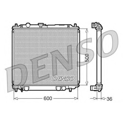 Фото Радиатор, охлаждение двигателя DENSO DRM45014