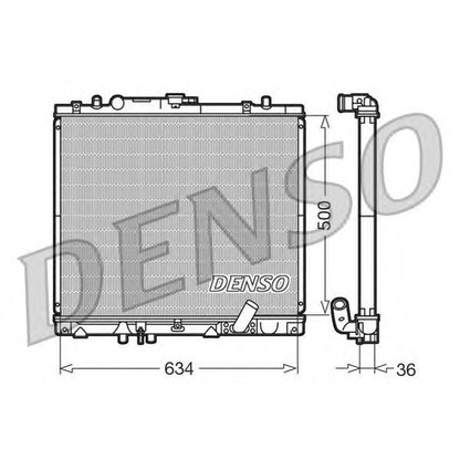 Foto Radiador, refrigeración del motor DENSO DRM45020