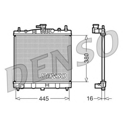 Foto Radiatore, Raffreddamento motore DENSO DRM46002