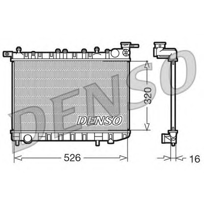 Foto Radiatore, Raffreddamento motore DENSO DRM46015