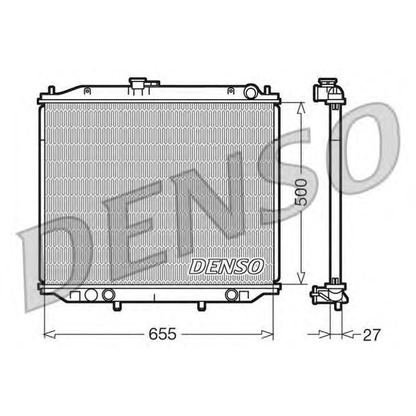 Фото Радиатор, охлаждение двигателя DENSO DRM46020