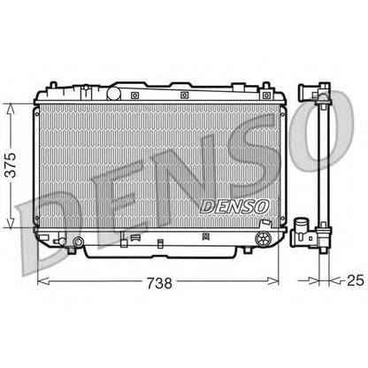 Foto Radiatore, Raffreddamento motore DENSO DRM50021