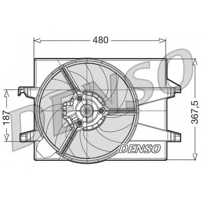 Photo Electric Motor, radiator fan DENSO DER10001